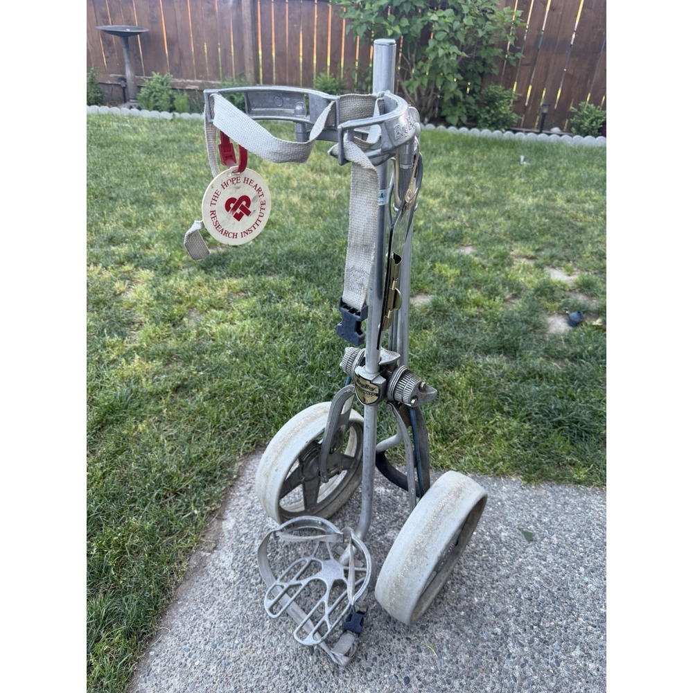 Vintage MASTER Bag Boy Collapsible Golf Pull Cart Aluminum Antique Golf Caddy - Picture 14 of 14
